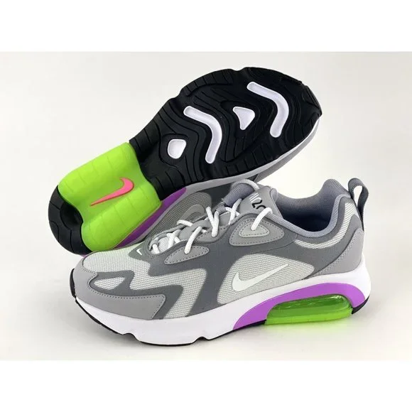 Nike Air Max 200 Gray Purple Women's Size 8 Sneakers Shoes Platinum AT6175-002 - Picture 2 of 12